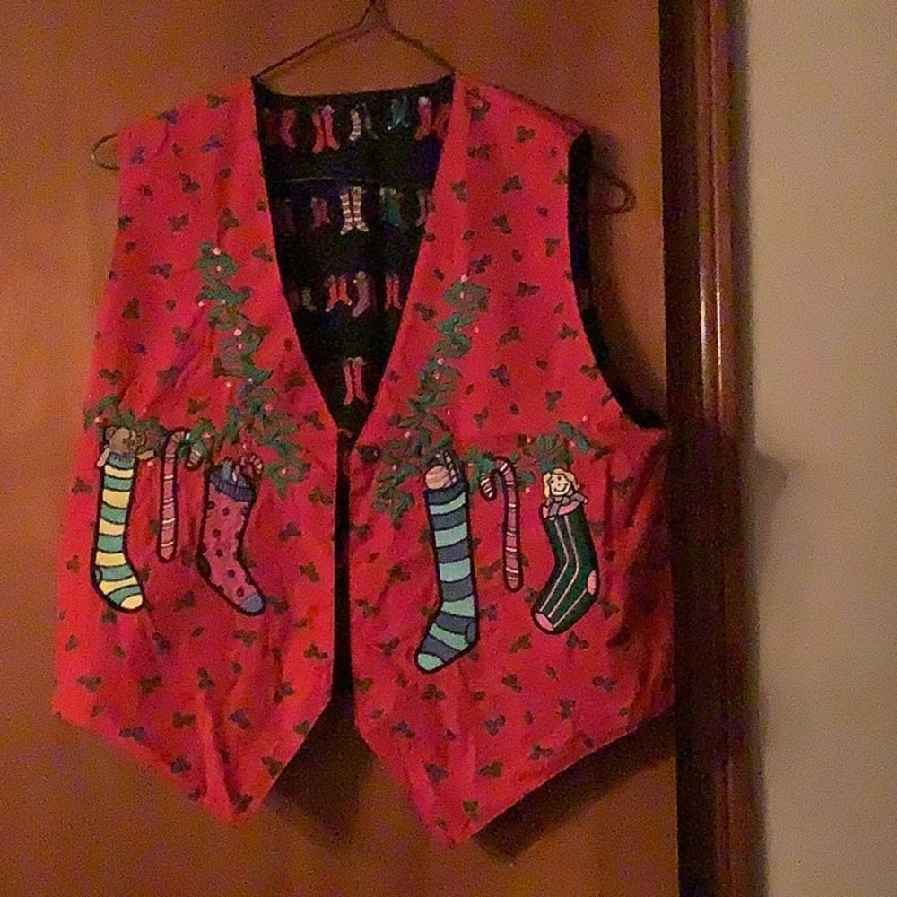 Holiday reversible vest